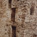 Antico muro d'angolo-in Vallecamonica-39x27cm-1995-opere-artista-pirografia-renzo-gaioni