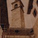 Darfo-Il-campanile-visto-dal-cortile-di-Casa-Abondio----40-x-60cm-opere-artista-pirografia-renzo-gaioni