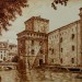 Riva-del-Garda-La-Rocca-34-x-23cm-opere-artista-pirografia-renzo-gaioni