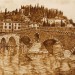 Verona-Uno-sguardo-incantevole sull'Adige-80x49cm-cm-opere-artista-pirografia-renzo-gaioni